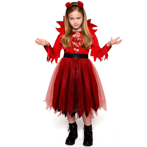 Disfraz Vestido de Diablita para Niña, foto 4 de 7