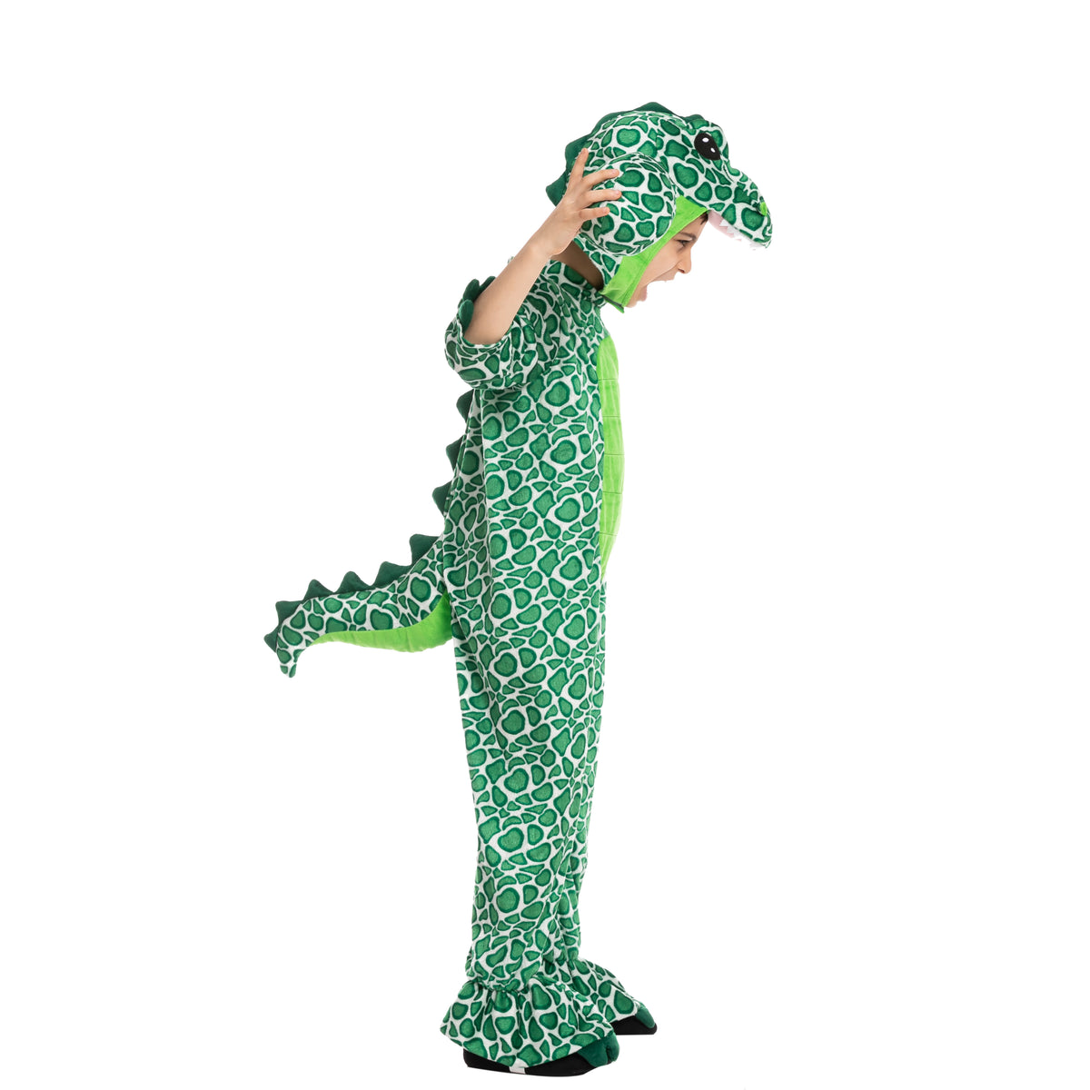 Disfraz de Dinosaurio Verde Infantil, foto 3 de 7