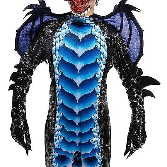 Disfraz de Dragón Negro y Azul para Niño, foto 5 de 7