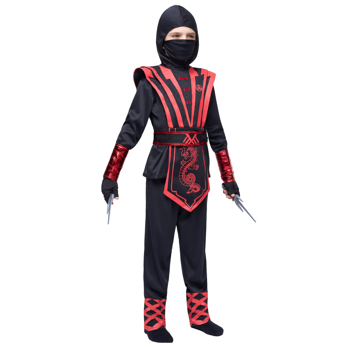 Disfraz de Ninja Rojo Cosplay Infantil, foto 4 de 7