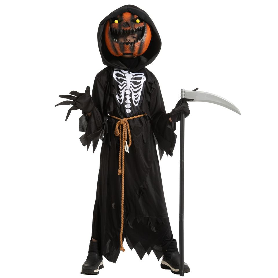 Disfraz de Parca Espantapájaros Calabaza para Niño, foto 6 de 7