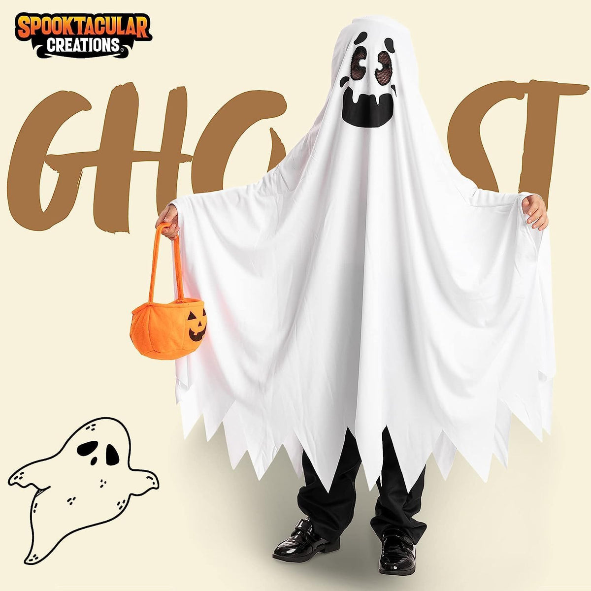 Disfraz de Fantasma Blanco Infantil, foto 3 de 7