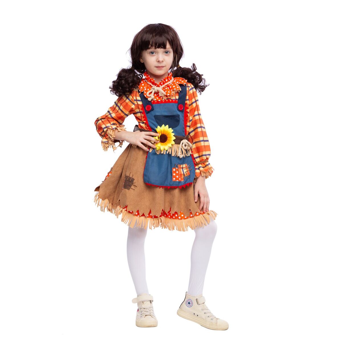 Disfraz de Espantapájaros Girasol Cosplay para Niña, foto 4 de 7