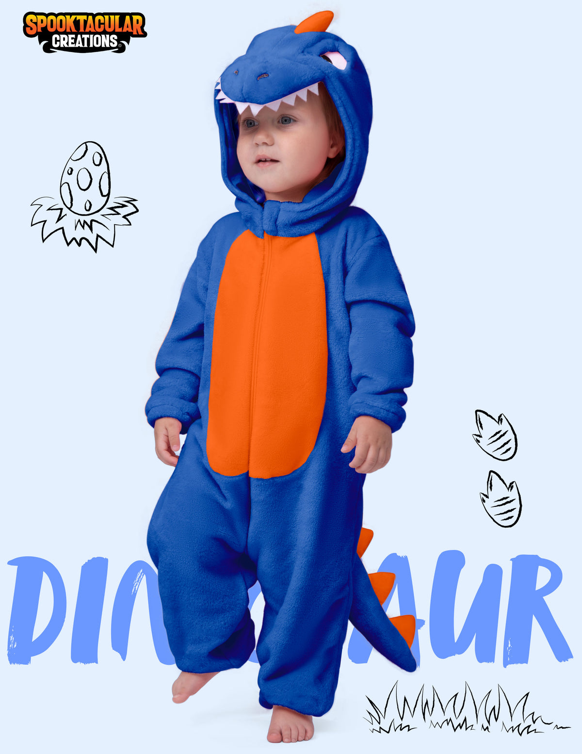 Disfraz de Dinosaurio Morado para Bebé, foto 2 de 6