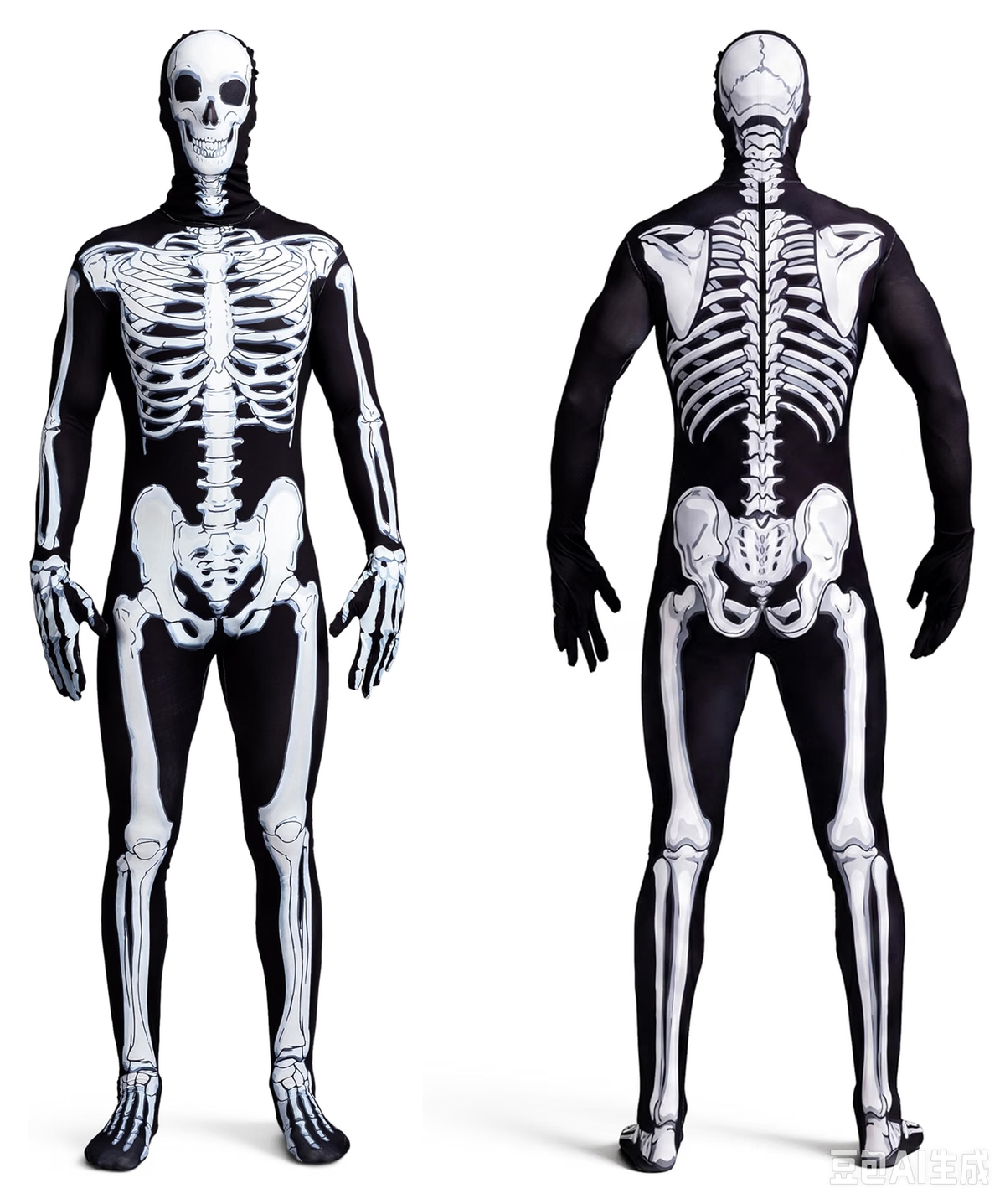 Disfraz Body de Huesos de Esqueleto para Hombre, foto 1 de 6
