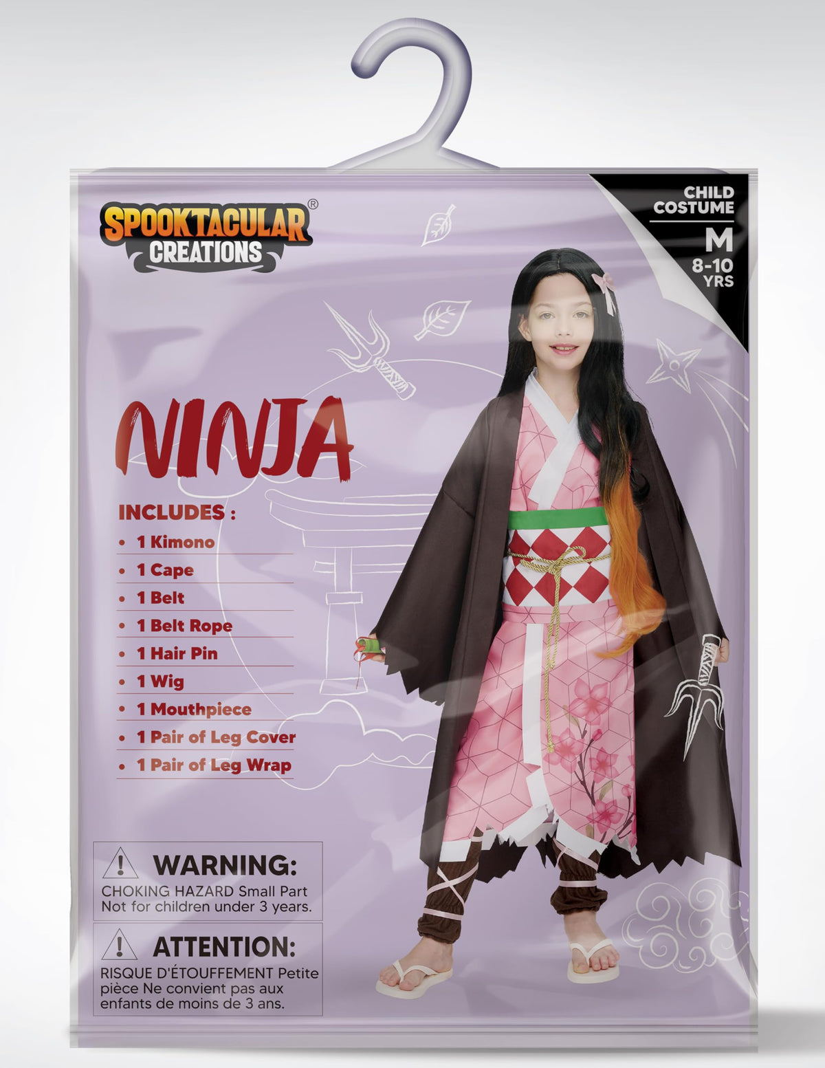 Set Disfraz de Ninja Kimono para Niña, foto 6 de 6