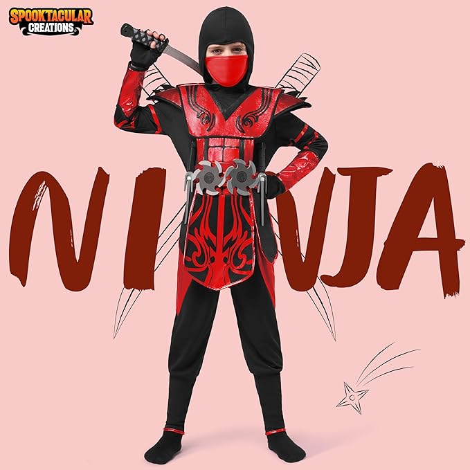 Disfraz de Ninja Rojo para Niño, foto 2 de 6