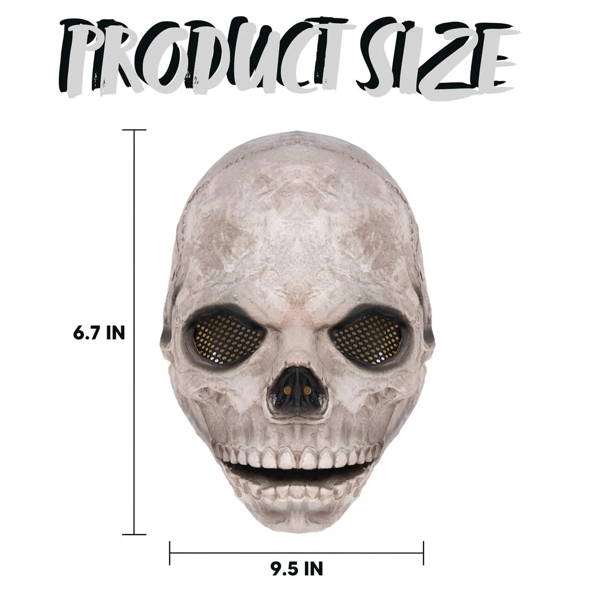 Máscara de Calavera Completa con Mandíbula Móvil, foto 5 de 7