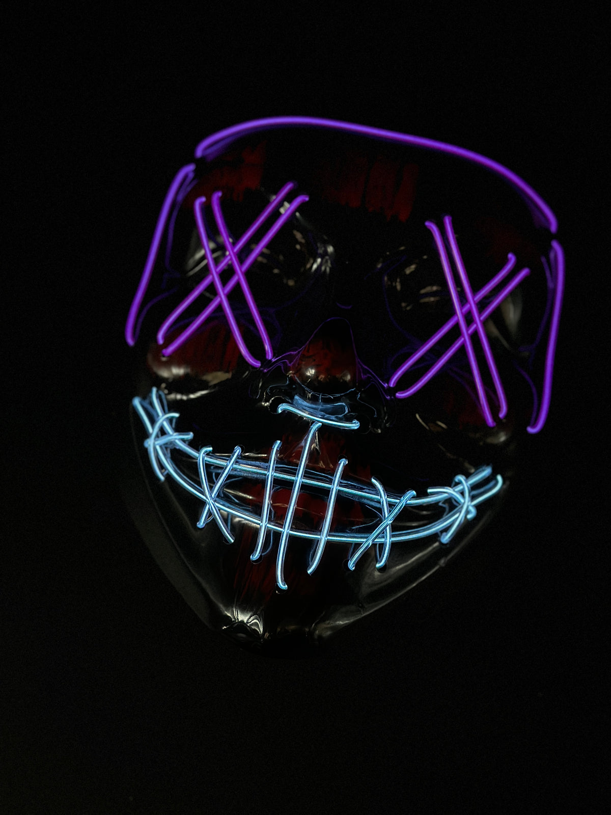 Máscara LED Neón Voltage Morado y Azul, foto 4 de 8