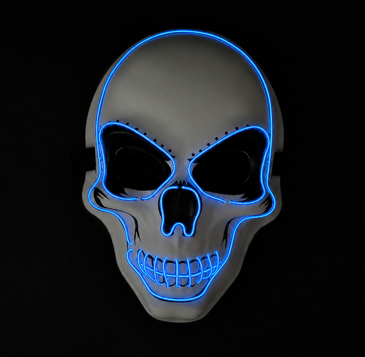 Máscara LED Calavera Neón Azul, foto 3 de 7