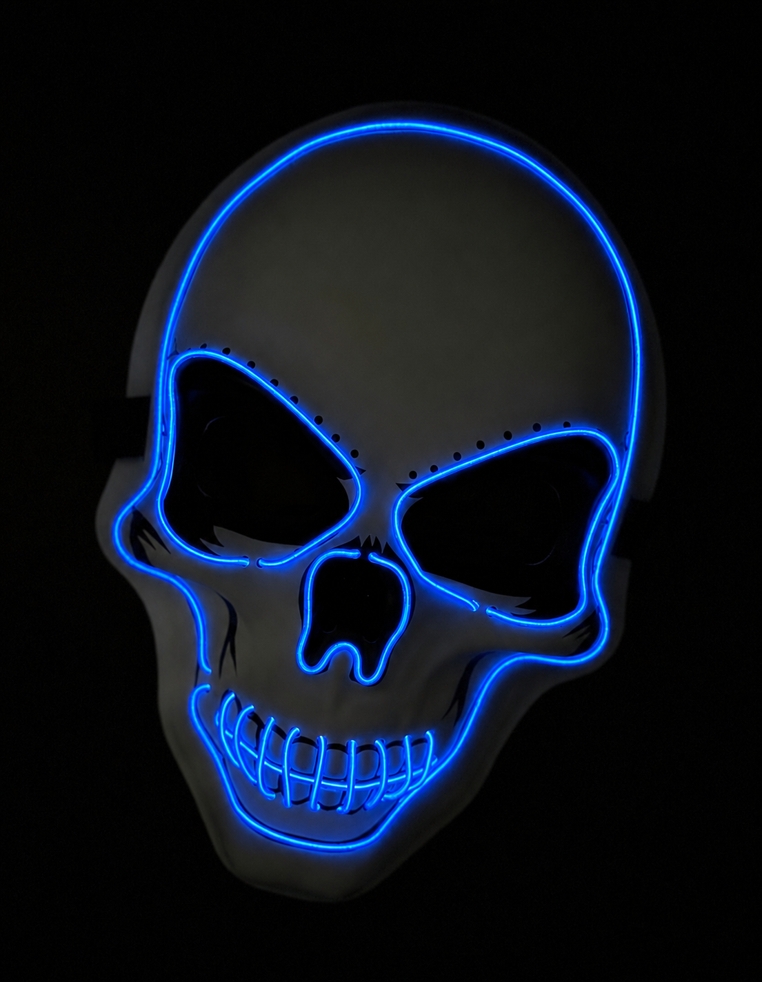 Máscara LED Calavera Neón Azul, foto 4 de 7