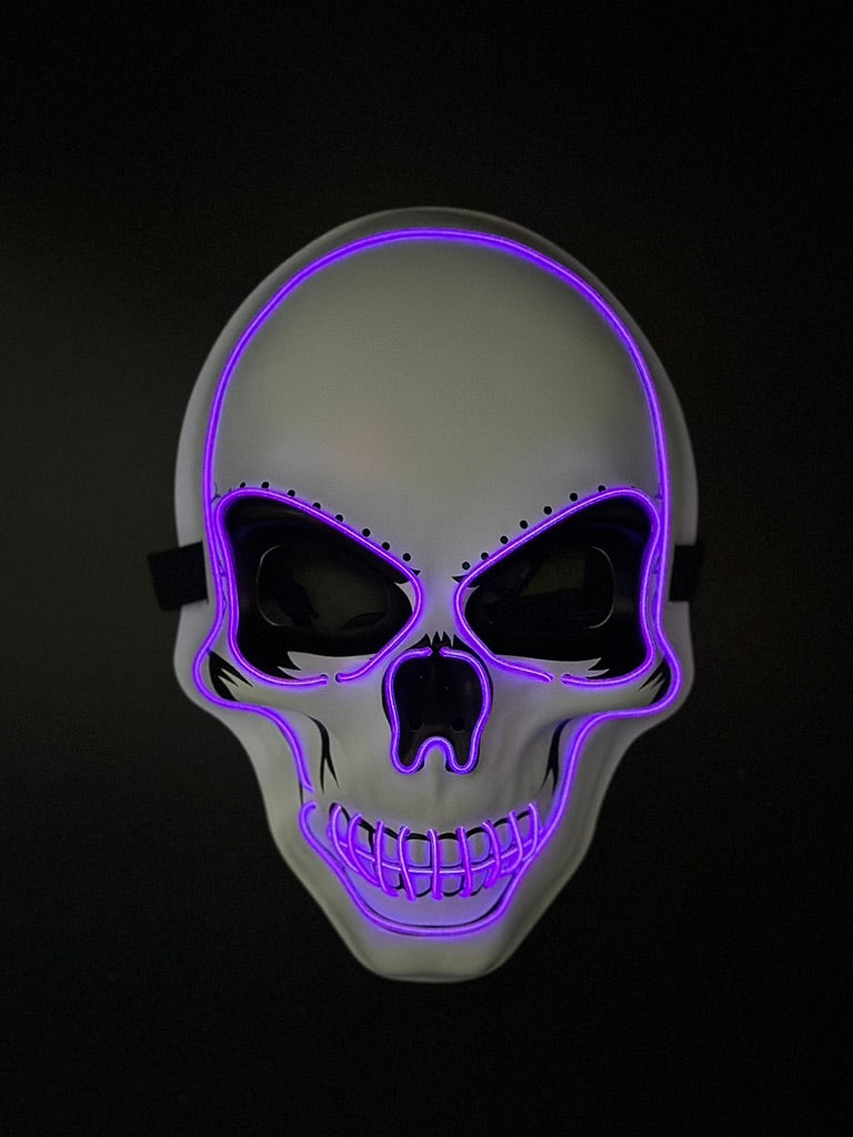 Máscara LED Calavera Neón Morada, foto 1 de 5