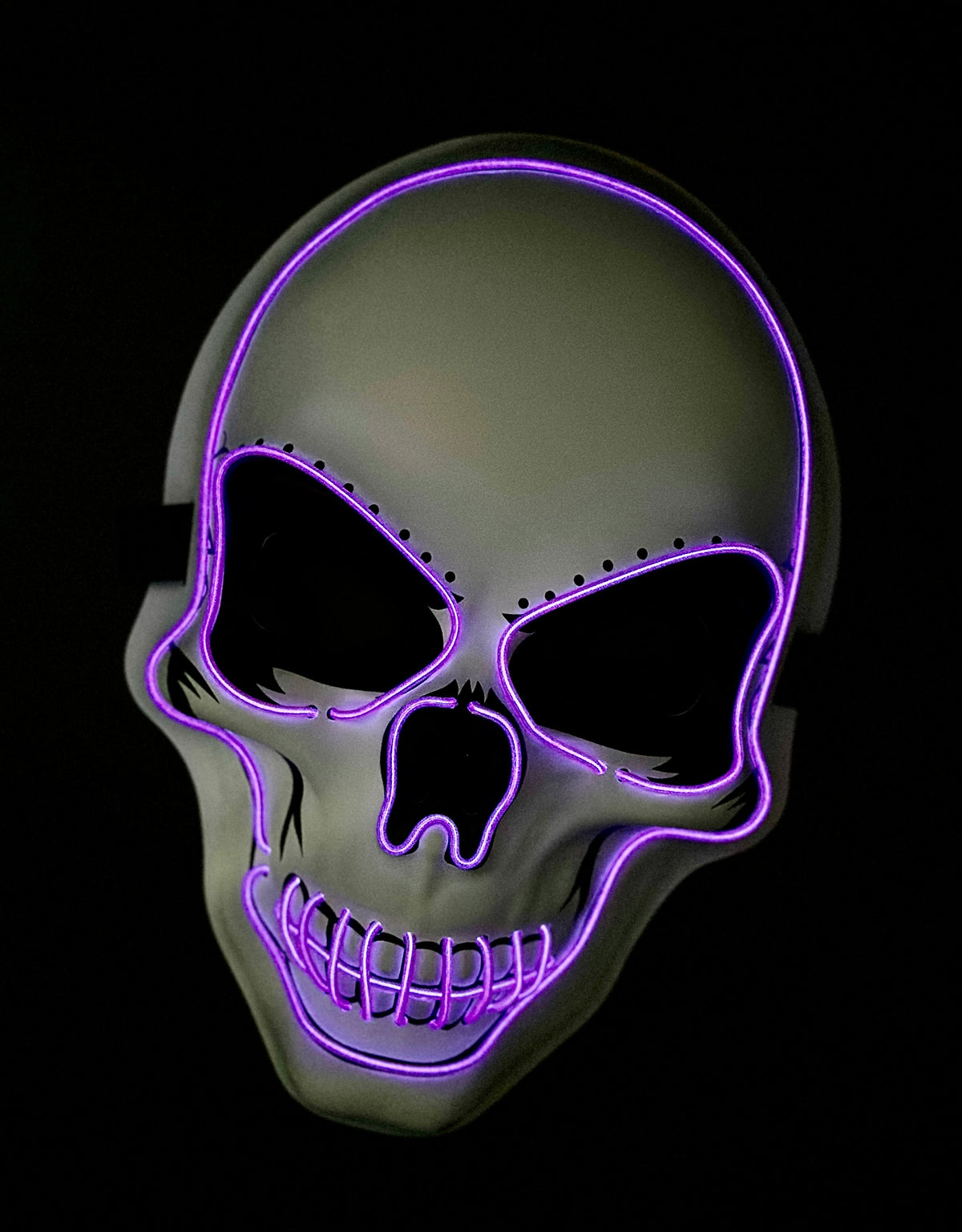 Máscara LED Calavera Neón Morada, foto 4 de 5