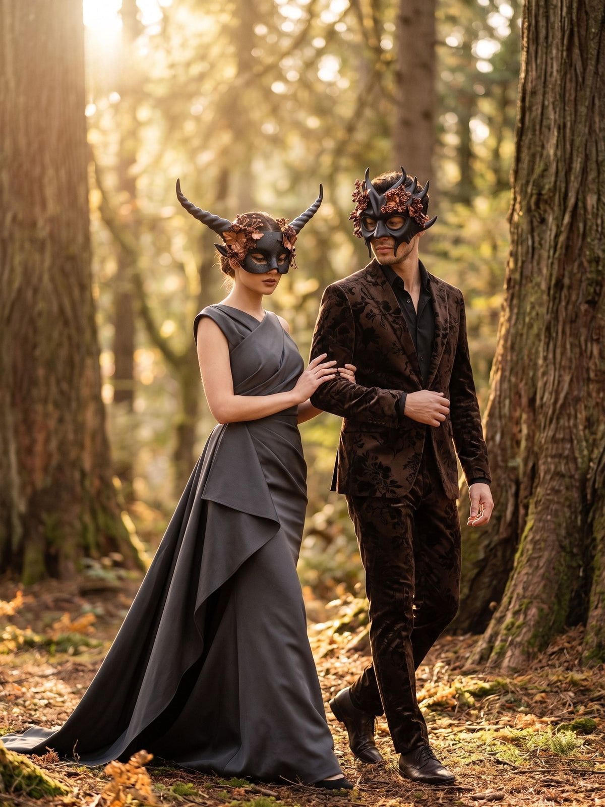 Máscaras Míticas del Bosque para Pareja, foto 2 de 8