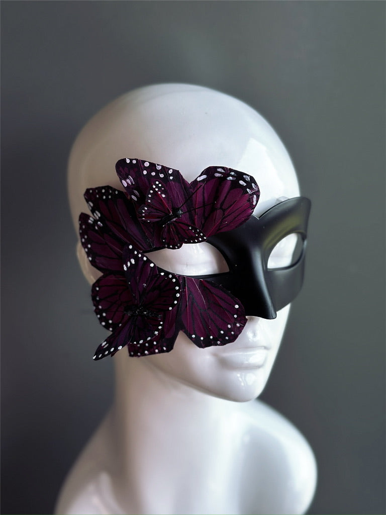 Máscara de Mariposa Negra y Morada, foto 2 de 11
