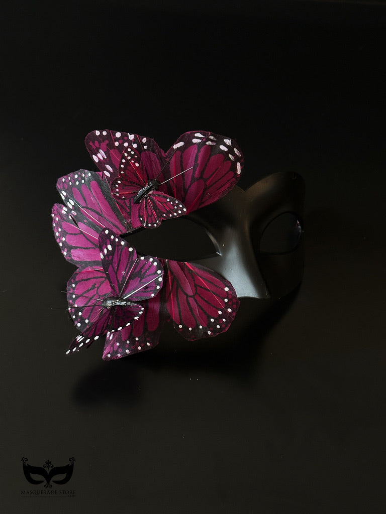 Máscara de Mariposa Negra y Morada, foto 3 de 11