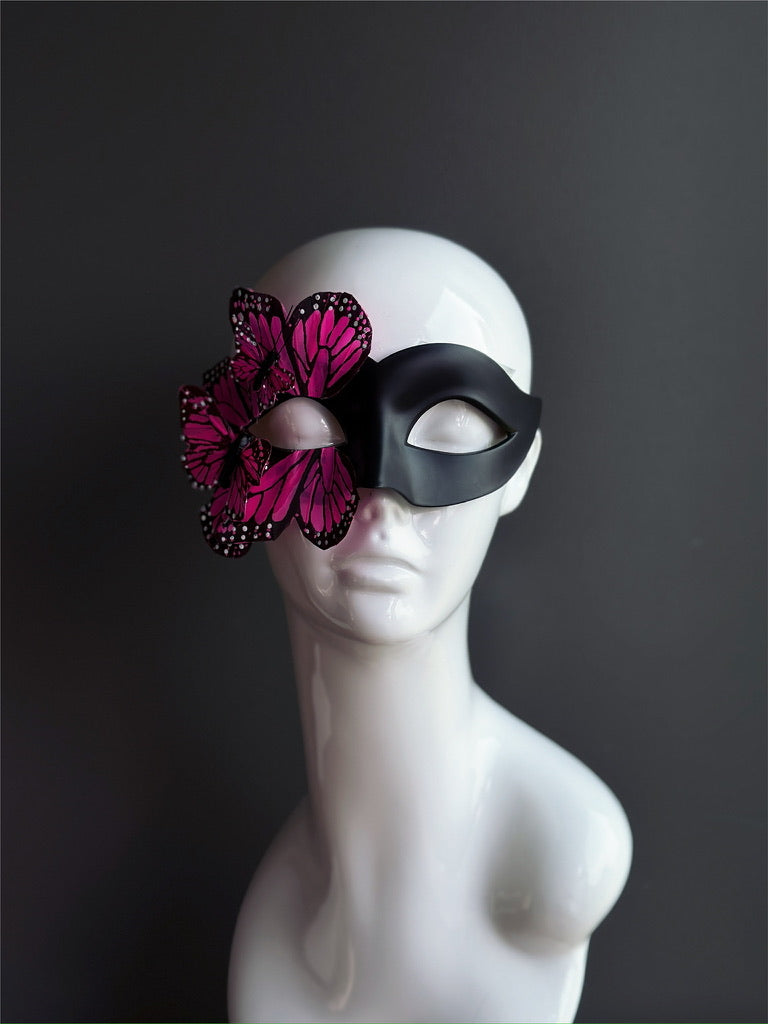 Máscara de Mariposa Negra y Rosa, foto 6 de 8