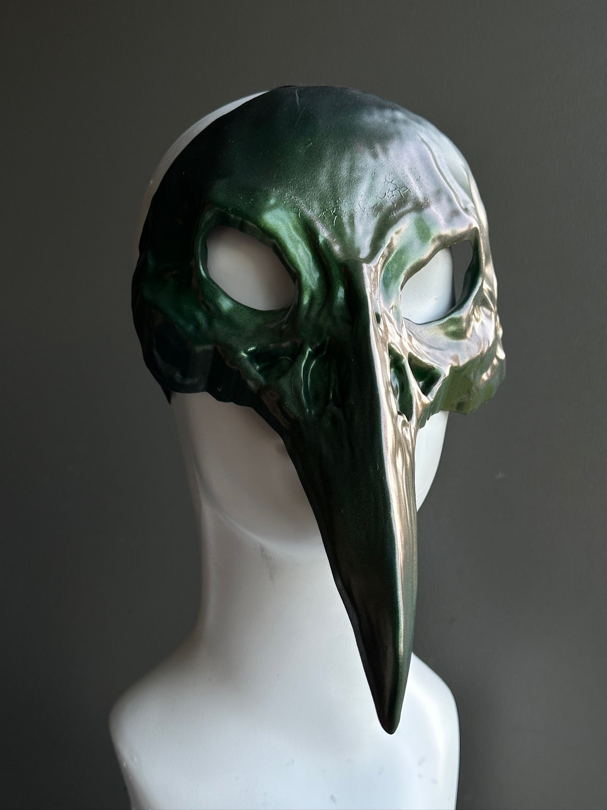 Máscara Calavera de Pájaro Verde Bosque, foto 1 de 4