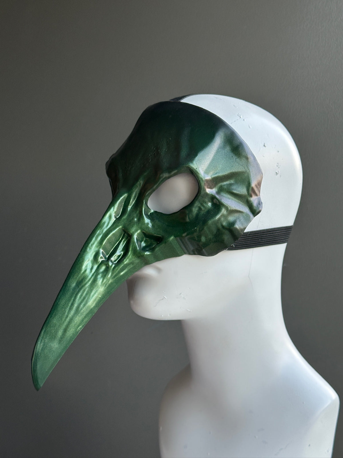 Máscara Calavera de Pájaro Verde Bosque, foto 4 de 4