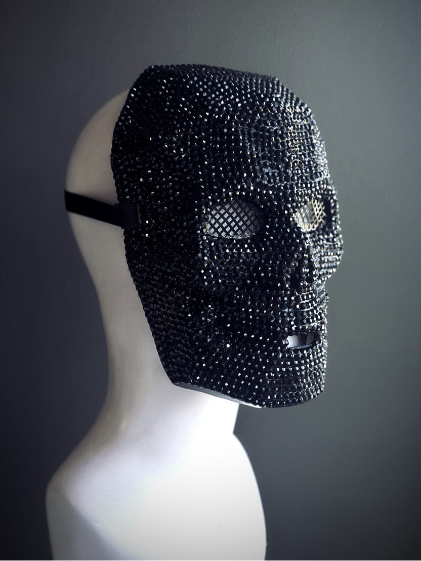 Máscara de Calavera con Cristales Negra, foto 1 de 4