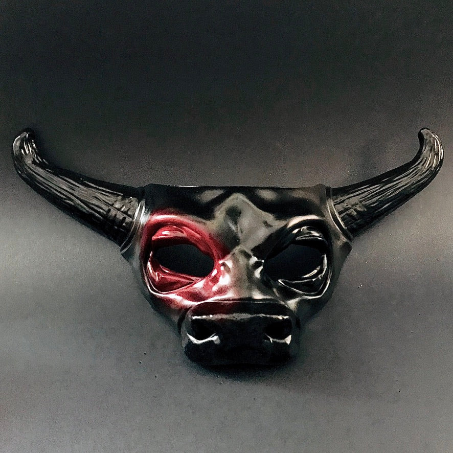 Máscara de Toro con Cuernos Negra, foto 3 de 4