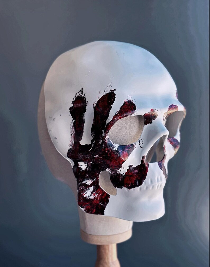 Máscara de Calavera Eclipse de Sangre Blanca, foto 3 de 3