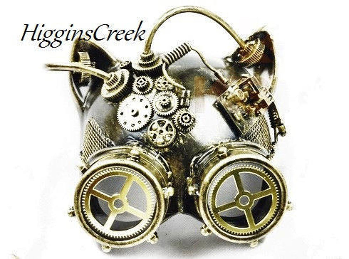 Máscara de Gato Steampunk Cobre, foto 2 de 3