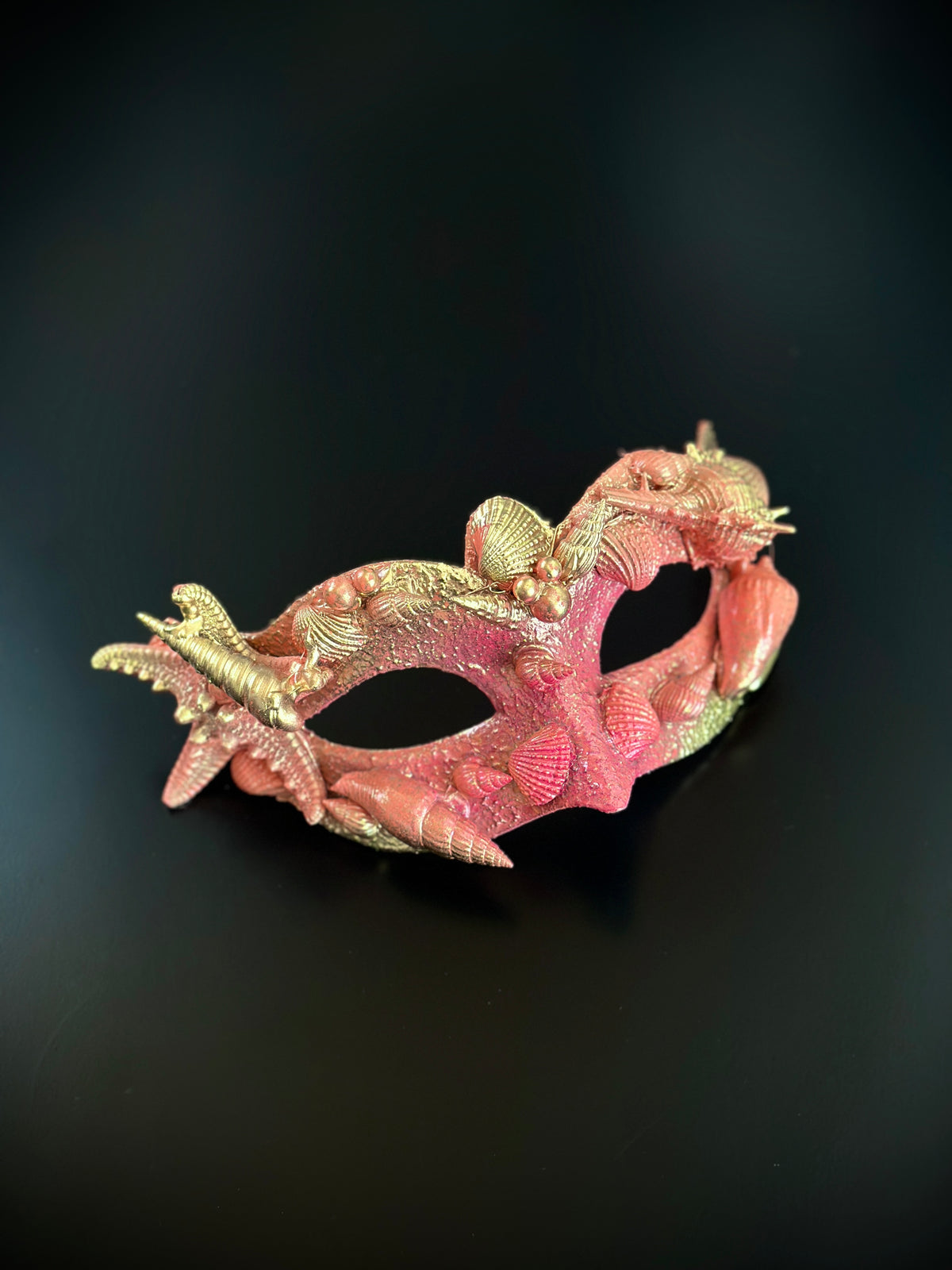 Máscaras Rey y Reina del Océano Rosa Dorado, foto 3 de 5