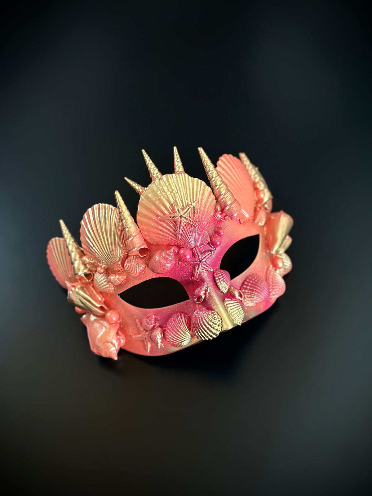 Máscaras Rey y Reina del Océano Rosa Dorado, foto 4 de 5