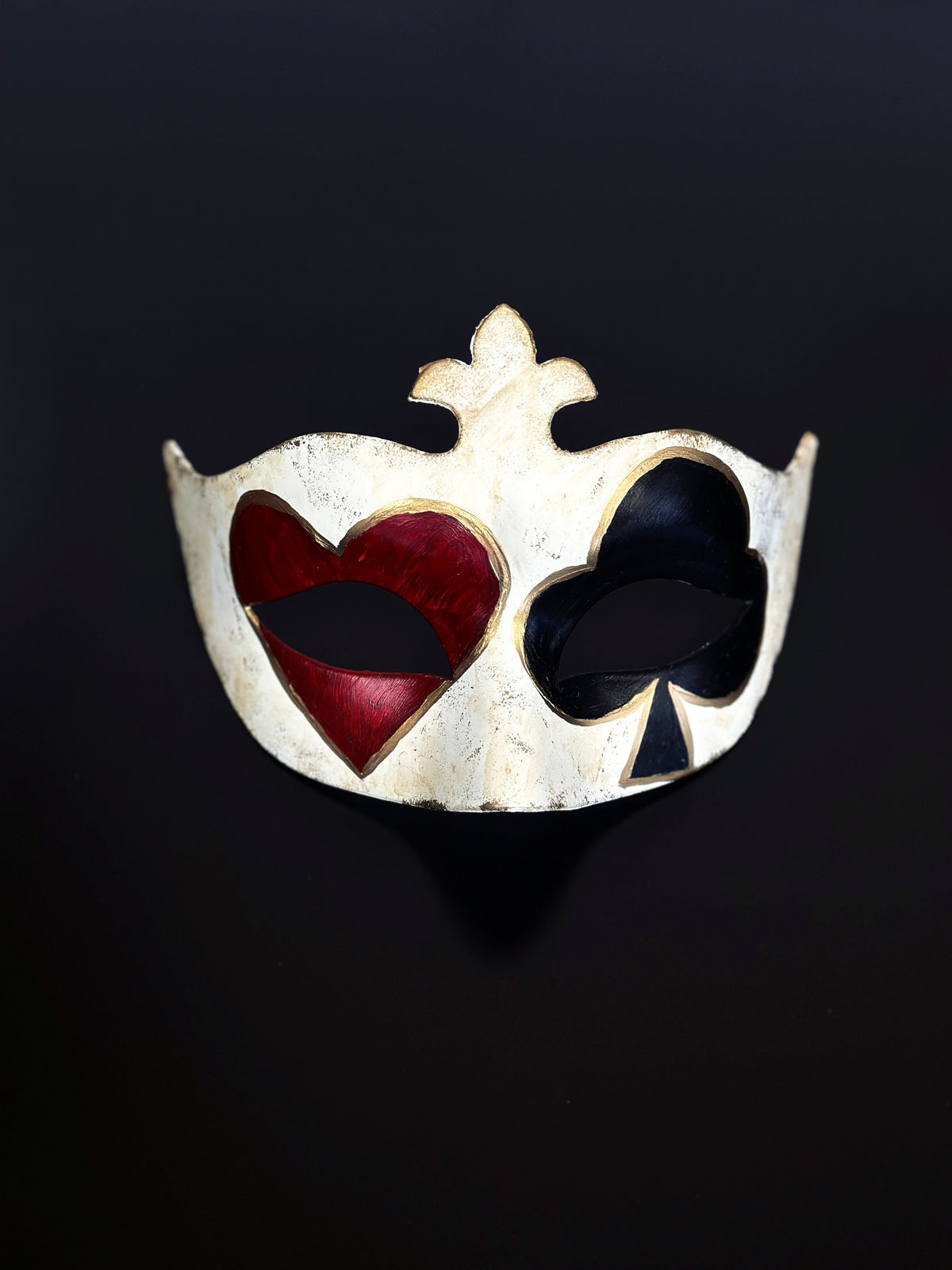 Máscara Arlequín Real Corazones y Tréboles, foto 2 de 3
